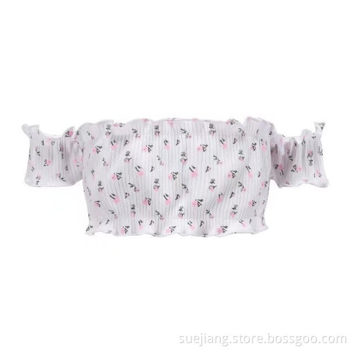 Women Short Summer Off Shoulder Crop Top